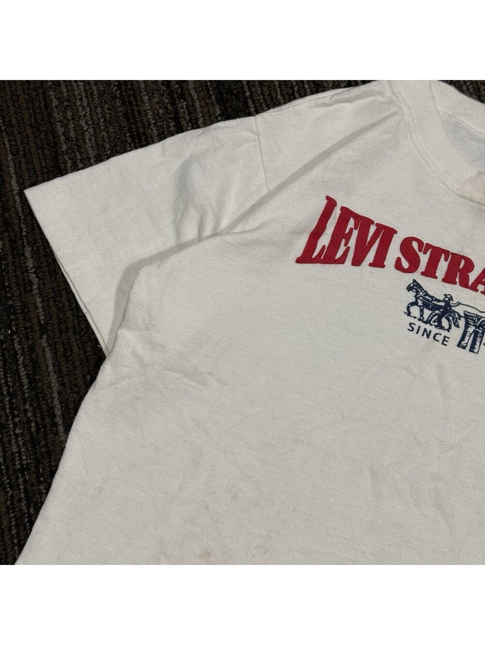 Vintage 90s Levi Strauss & Co Shirt Size 7 Made In USA Boys - Picture 8 of 9